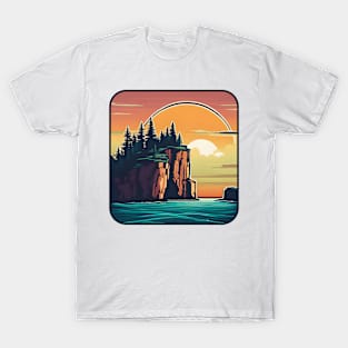 Retro Ocean Cliff T-Shirt